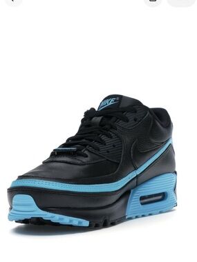 Nike Air Max 90 Undefeated Black/Blue Fury Sneakers Size 8.5 Men/10 Women
